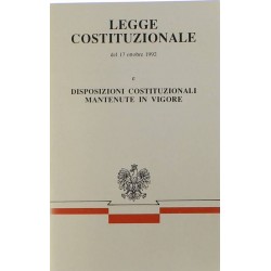 LEGGE COSTITUZIONALE DEL 17 OTTOBRE 1992 - 1
