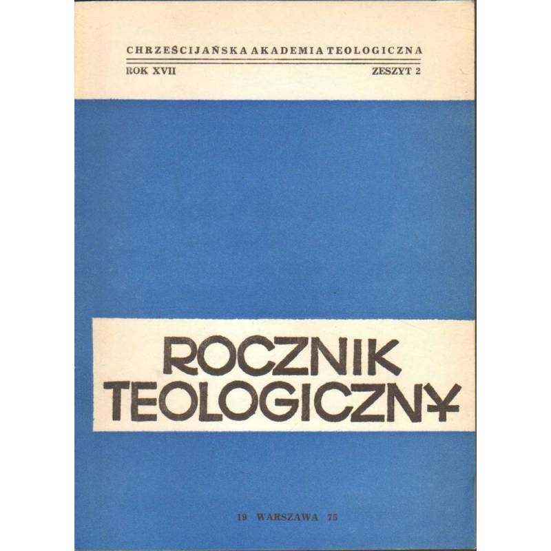 ROCZNIK TEOLOGICZNY CHAT 1975 ZESZYT 2 - 1