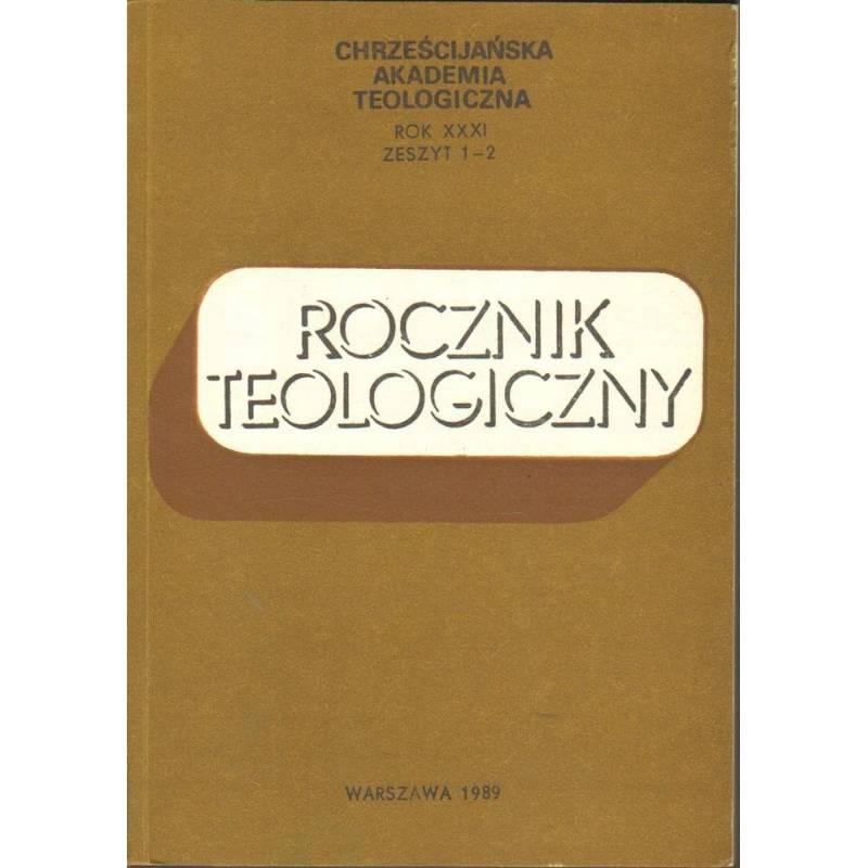 ROCZNIK TEOLOGICZNY CHAT 1989 ZESZYT 1-2 - 1