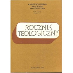 ROCZNIK TEOLOGICZNY CHAT 1984 ZESZYT 1 - 1