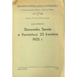 STANOWISKO SENATU W KONSTYTUCJI 1935 STARZEWSKI - 1