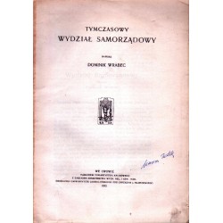 TYMCZASOWY WYDZIAŁ SAMORZĄDOWY - WRABEC 1933 - 1