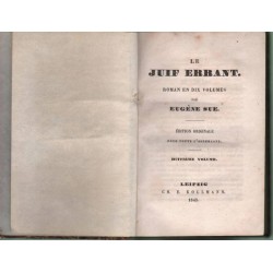 LE JUIF ERRANT ROMAN HUITIEME VOLUME - SUE - 1845 - 1