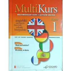 MULTI KURS - TOM 1 - KURS 5 JĘZYKÓW OBCYCH - DVD - Unikat Antykwariat i Księgarnia