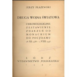 DRUGA WOJNA ŚWIATOWA - JERZY PŁAŻEWSKI 1947 - Unikat Antykwariat i Księgarnia