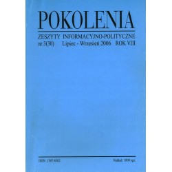 POKOLENIA ZESZYTY INFORMACYJNO-POLITYCZNE 3/2006 - Unikat Antykwariat i Księgarnia