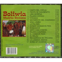 BOLIWIA - MUZYKA ETNICZNA - CD - Unikat Antykwariat i Księgarnia