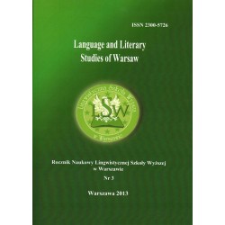 LANGUAGE AND LITERARY STUDIES OF WARSAW NR 3 - Unikat Antykwariat i Księgarnia