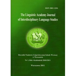 LINGUISTIC ACADEMY JOURNAL OF INTERDISCIPLINARY 1 - Unikat Antykwariat i Księgarnia