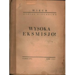 WYSOKA EKSMISJO - STEFAN WIECH WIECHECKI - 1937 - Unikat Antykwariat i Księgarnia