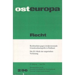 OSTEUROPA - RECHT - 2/96 - Unikat Antykwariat i Księgarnia