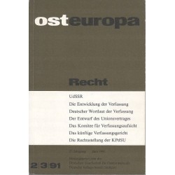 OSTEUROPA - RECHT - 2/3/91 - Unikat Antykwariat i Księgarnia