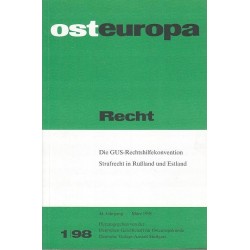 OSTEUROPA - RECHT - 1/98 - Unikat Antykwariat i Księgarnia