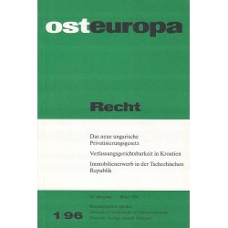 OSTEUROPA - RECHT - 1/96 - Unikat Antykwariat i Księgarnia