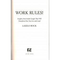 WORK RULES - INSIGHTS FROM INSIDE... - LASZLO BOCK - Unikat Antykwariat i Księgarnia