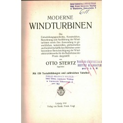 MODERNE WINDTURBINEN - OTTO STERTZ - 1912 - Unikat Antykwariat i Księgarnia