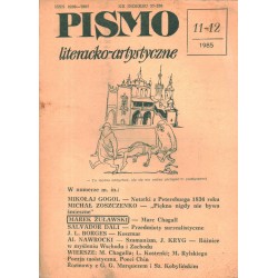 PISMO LITERACKO-ARTYSTYCZNE...