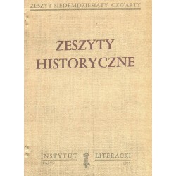 ZESZYTY HISTORYCZNE NR 74 - TOM 412 - 1
